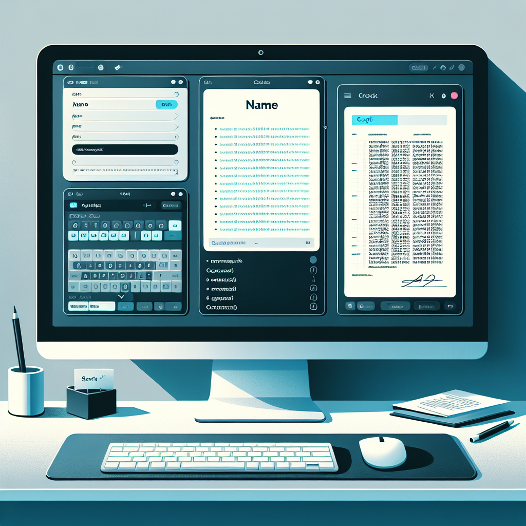Kompiuterio ekrano stambus planas, kuriame rodoma Google Apps Script redaktoriaus sąsaja, šalia Sheets lango su formos atsakymais, o šalia Docs sutarties šablonas užpildytas vietos rezervavimo tekstu.
